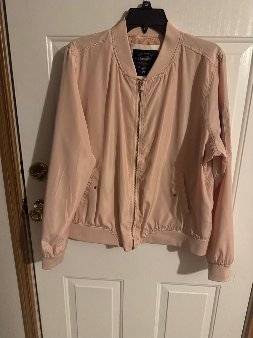 Cavalini Light Blush Pink Bomber Jacket